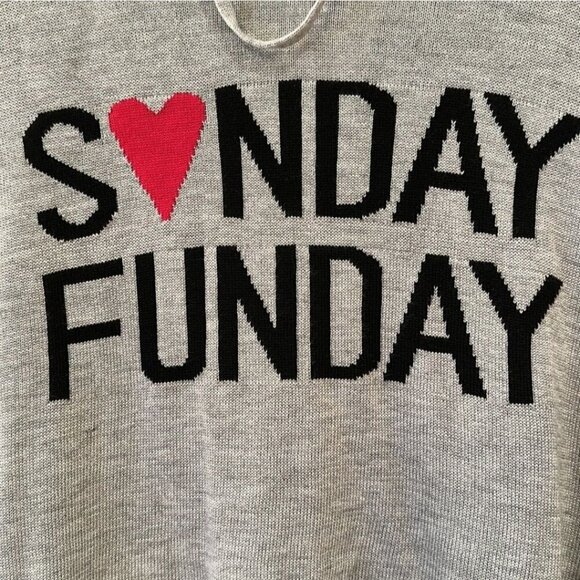 Rachel Zoe Sunday Funday Hooded Sweater Cashmere Blend Football Size S - Picture 4 of 6